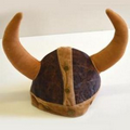 Brown Leatherette Viking Hat